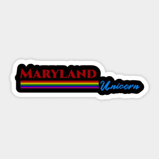 Maryland Unicorn Gift Sticker